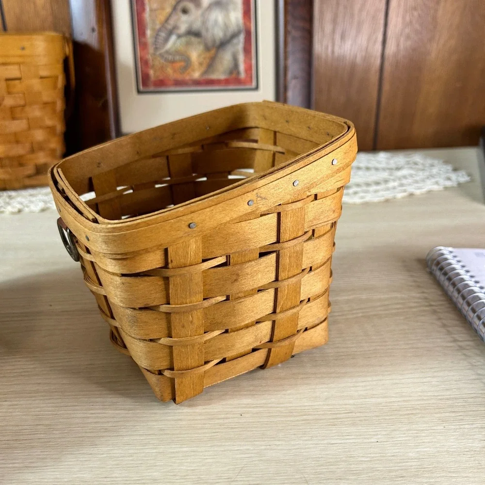 Vintage Longaberger‎ Christmas Woven Basket Liner Fabric Poinsettia Pine Cones